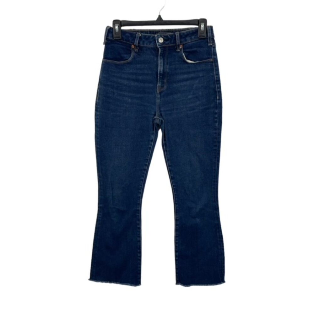 Abercrombie & Fitch Simone High Rise Ankle Flare‎ Leg Denim Blue Jeans Size 25/0